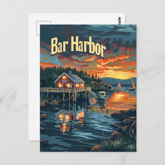 Bar Harbor  Briefkaart (Voorkant / Achterkant)