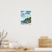 Bar Harbor, Maine – Acadia Kustlijnen Vintage Poster (Keuken)