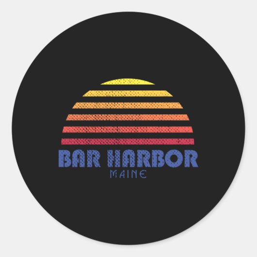Bar Harbor Maine Bar Harbor Ronde Sticker (Voorkant)