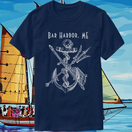 Bar Harbor Maine Boat Anker Nautische Reizen T-shirt