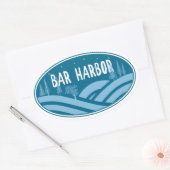 Bar Harbor Maine buitenshuis Ovale Sticker (Envelop)