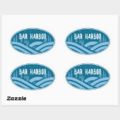 Bar Harbor Maine buitenshuis Ovale Sticker (Vel)