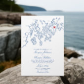 Bar Harbor Maine Kaart Elegant Navy Wedding