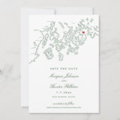 Bar Harbor Maine Kaart Hunter Green Foto (Voorkant)