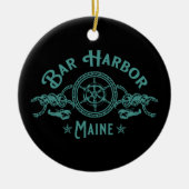 BAR HARBOR MAINE KEEPSAKE SOUVENIR HOLIDATIE KERAMISCH ORNAMENT (Voorkant)