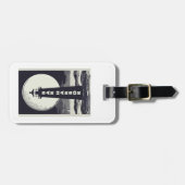 Bar Harbor Maine Lighthouse Moon Bagagelabel (Voorkant horizontaal)