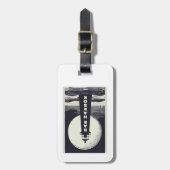 Bar Harbor Maine Lighthouse Moon Bagagelabel (Voorkant verticaal)