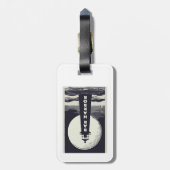 Bar Harbor Maine Lighthouse Moon Bagagelabel (Achterkant verticaal)