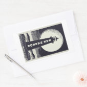 Bar Harbor Maine Lighthouse Moon Rechthoekige Sticker (Envelop)