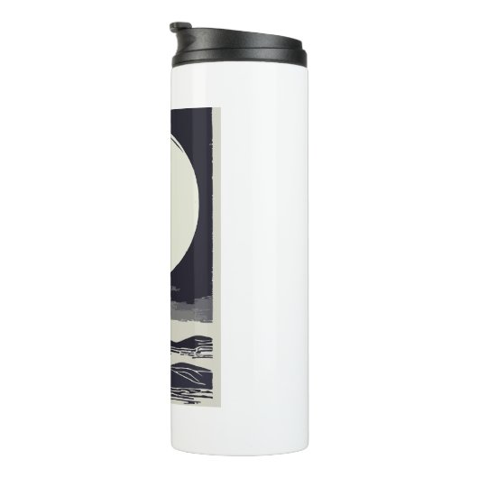 Bar Harbor Maine Lighthouse Moon Thermosbeker (Geroteerd rechts)