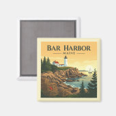  Bar Harbor Maine Magneet (Voorkant / Achterkant)