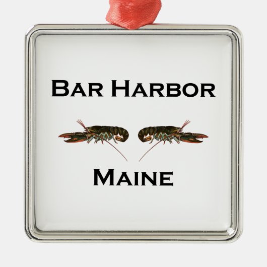 Bar Harbor Maine Metalen Ornament (Voorkant)
