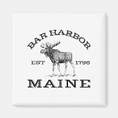 Bar Harbor Maine Moose Hiking Outdoors Acadia Nati Magneet (Voorkant)