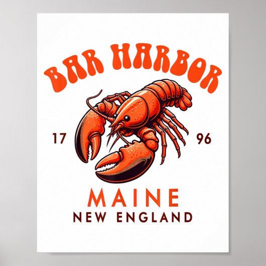 Bar Harbor Maine New England Travel Funny Bar Harb Poster (Voorkant)
