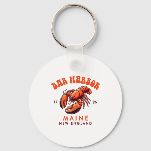 Bar Harbor Maine New England Travel Funny Bar Harb Sleutelhanger (Voorkant)