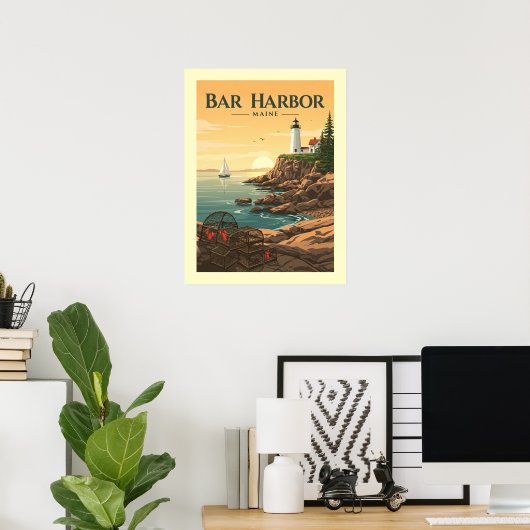 Bar Harbor Maine Poster (Thuiskantoor)