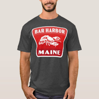 Bar Harbor Maine Retro Badge Rood T-shirt