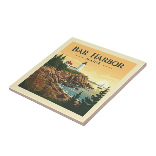  Bar Harbor Maine Tegeltje (Zijkant)