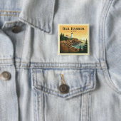  Bar Harbor Maine Vierkante Button 5,1 Cm (In situ)
