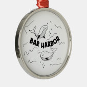 Bar Harbor Maine Whales Metalen Ornament (Rechts)