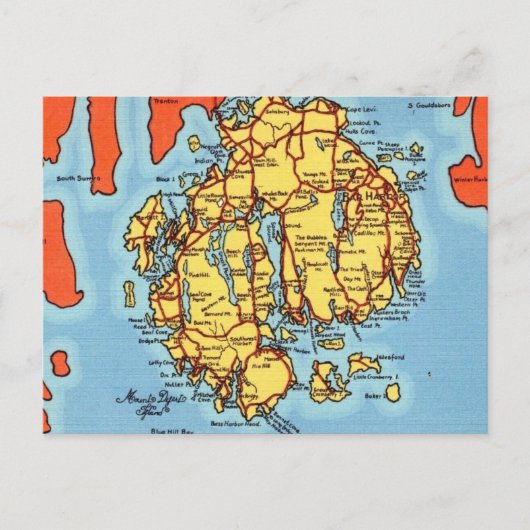 Bar Harbor - Mt Desert Island  Briefkaart (Voorkant)