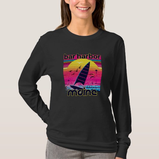 Bar Harbor Retro 80s Style Souvenir Beach T-shirt (Voorkant)