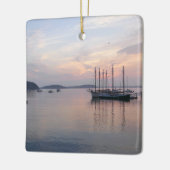 Bar Harbor schepen bij zonsopgang I Keramisch Ornament (Links)
