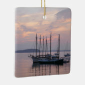 Bar Harbor schepen bij zonsopgang II Keramisch Ornament (Rechts)