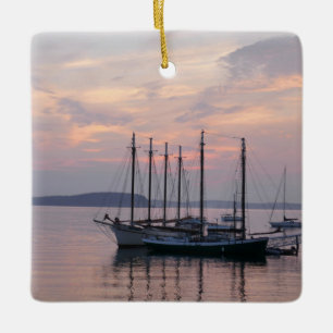 Bar Harbor schepen bij zonsopgang II Keramisch Ornament
