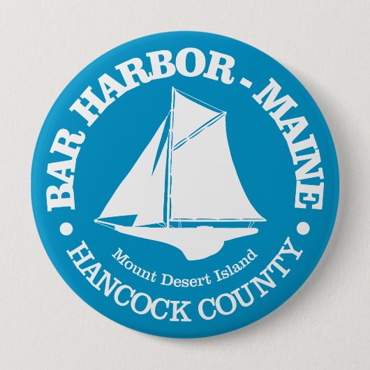 Bar Harbor (sloep) Ronde Button 4,0 Cm (Voorkant)