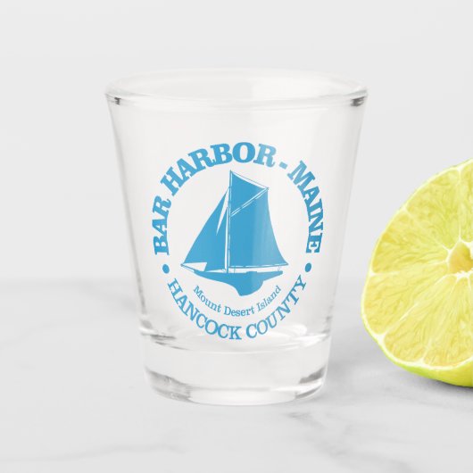 Bar Harbor (sloep) Shot Glas (Voorkant)