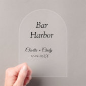 Bar Harbor vrijgezellenfeest bruidsmeisje bruiloft Acryl Uitnodigingen (Insitu (Draagbaar))