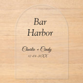 Bar Harbor vrijgezellenfeest bruidsmeisje bruiloft Acryl Uitnodigingen (Voorkant)