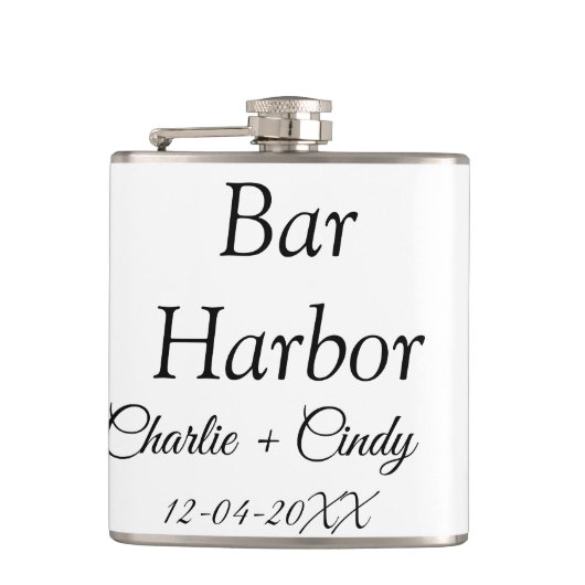 Bar Harbor vrijgezellenfeest bruidsmeisje bruiloft Heupfles (Voorkant)