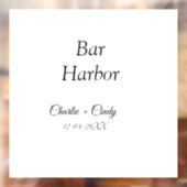 Bar Harbor vrijgezellenfeest bruidsmeisje bruiloft Raamsticker (Vel 2)