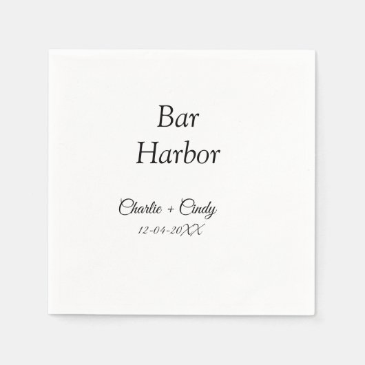 Bar Harbor vrijgezellenfeest bruidsmeisje bruiloft Servet (Voorkant)