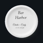 Bar Harbor vrijgezellenfeest bruidsmeisje trouw a Papieren Bordje<br><div class="desc">Ontwerp</div>