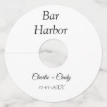 Bar Harbor vrijgezellenfeest bruidsmeisje trouwen  Wijnglaslabel<br><div class="desc">Ontwerp</div>