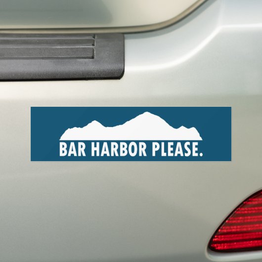 Bar Harbour alstublieft Bumpersticker (Op auto)