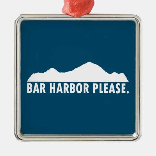 Bar Harbour alstublieft Metalen Ornament (Voorkant)