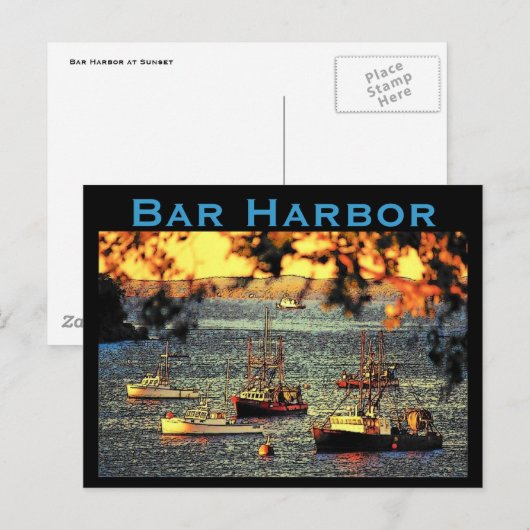 Bar Harbour-Briefkaart Briefkaart (Voorkant / Achterkant)