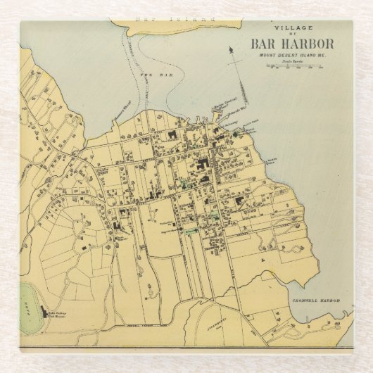 Bar Harbour Glazen Onderzetter (Voorkant)