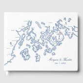 Bar Harbour Guest Book - Penobscot Bay Maine Map Gastenboek (Voorkant)