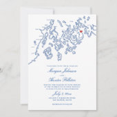 Bar Harbour Maine All-in-One QR-code RSVP Bruiloft Kaart (Voorkant)