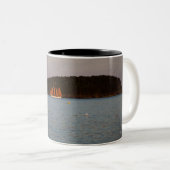 Bar Harbour, Maine bij zonsondergang Tweekleurige Koffiemok (Voorkant rechts)