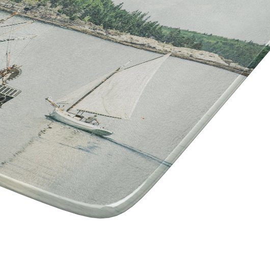 Bar Harbour Maine Boats Snijplank (Hoek)