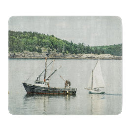 Bar Harbour Maine Boats Snijplank