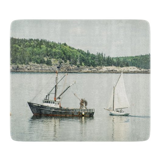 Bar Harbour Maine Boats Snijplank (Voorkant)