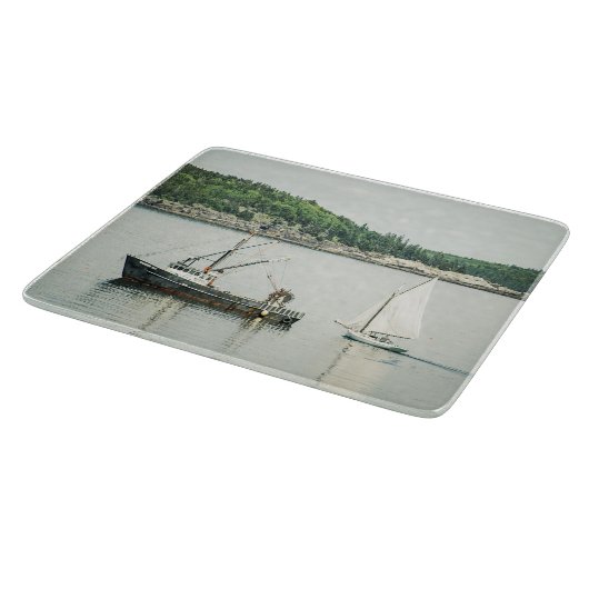 Bar Harbour Maine Boats Snijplank (Hoek)