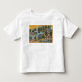 Bar Harbour, Maine - Grote Letter-scènes Kinder Shirts (Voorkant)